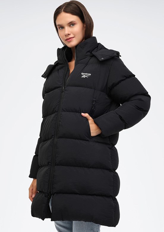 REEBOK Siyah Kadın Invıerno Uzun Kaban