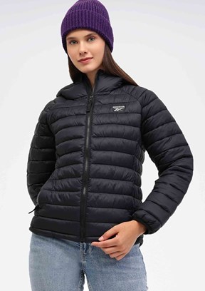 REEBOK Siyah Kadın Kapüşonlu Mont