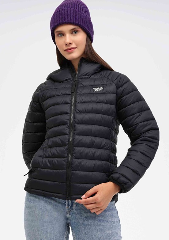 REEBOK Siyah Kadın Kapüşonlu Mont