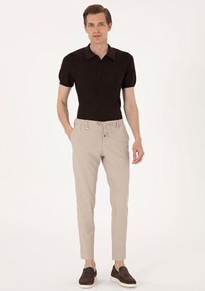 PİERRE CARDİN Bej Erkek Regular Pantolon