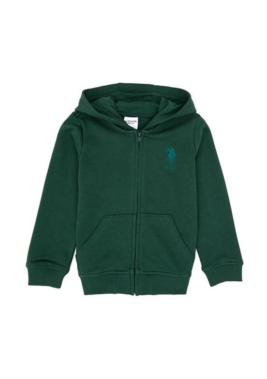 US POLO ASSN Erkek Çocuk Yeşil Basic Sweatshirt