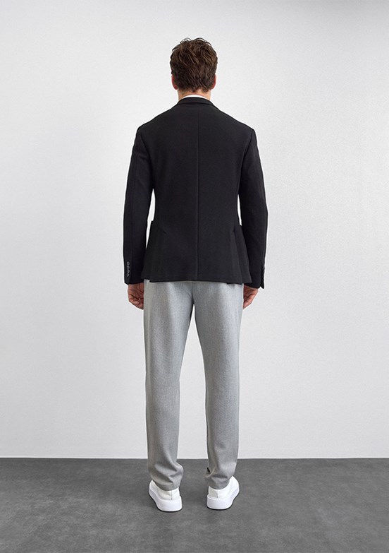 BACKANDBOND Siyah Erkek Mono Yaka Ceket