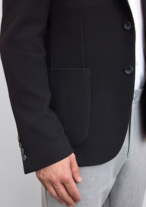 BACKANDBOND Siyah Erkek Mono Yaka Ceket