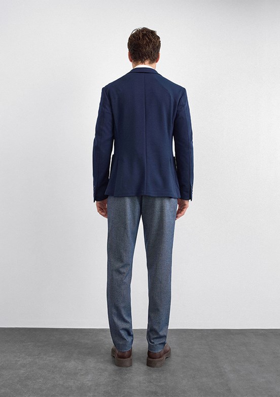 BACKANDBOND Lacivert Erkek Mono Yaka Ceket