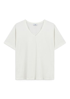 TWİST Beyaz Kadın V Yaka T-Shirt