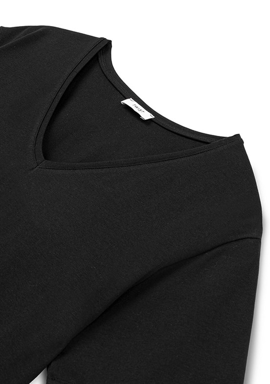 TWİST Siyah Kadın V Yaka T-Shirt