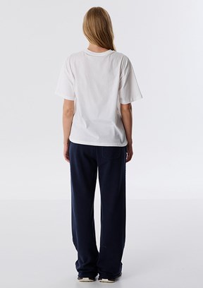 TWİST Beyaz Kadın Bisiklet Yaka T-Shirt