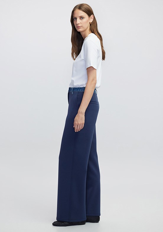 İPEKYOL Lacivert Kadın Denim Mix Pantolon
