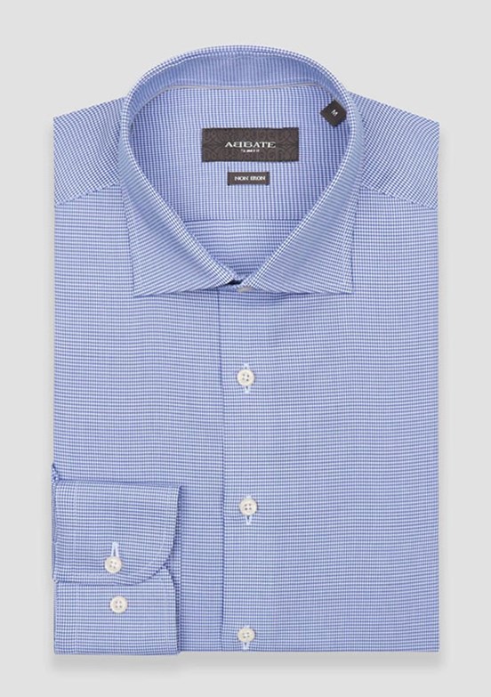 ABBATE Açık Mavi Fabio Non Iron Twill Pamuklu Comfort Fit Açık Mavi Klasik Yaka Erkek Düz Gömlek