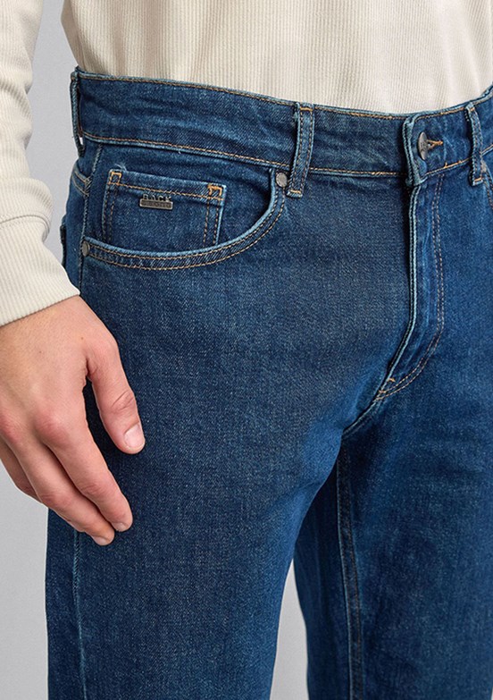 BACKANDBOND - B35W35010 Erkek Lacivert Normal Bel Jean Pantolon