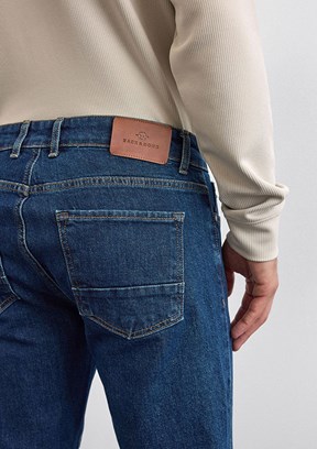 BACKANDBOND - B35W35010 Erkek Lacivert Normal Bel Jean Pantolon