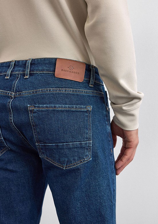 BACKANDBOND - B35W35010 Erkek Lacivert Normal Bel Jean Pantolon