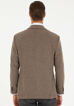PİERRE CARDİN Erkek Füme Slim Ceket