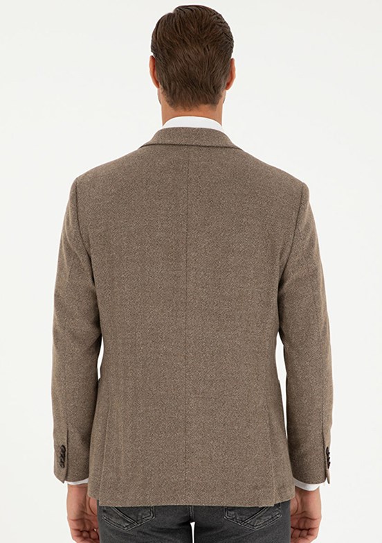 PİERRE CARDİN Erkek Füme Slim Ceket