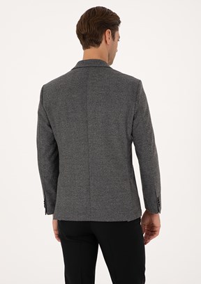 PİERRE CARDİN Erkek Füme Slim Ceket