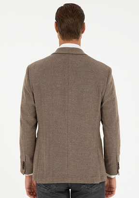 PİERRE CARDİN Erkek Füme Slim Ceket