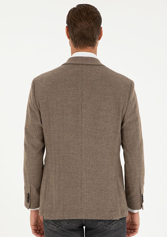 PİERRE CARDİN Erkek Füme Slim Ceket