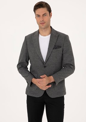 PİERRE CARDİN Füme Erkek Slim Ceket