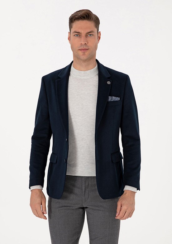 PİERRE CARDİN Lacivert Erkek Slim Ceket