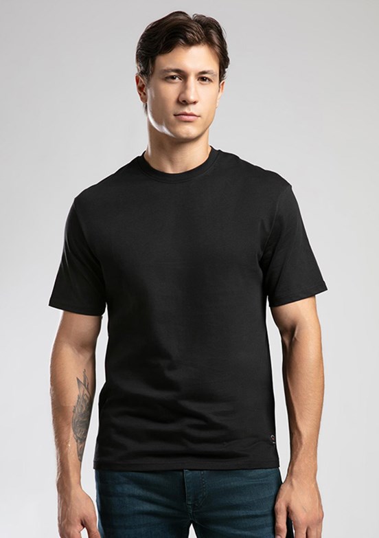 LEE COOPER Siyah Erkek O Yaka T-Shirt