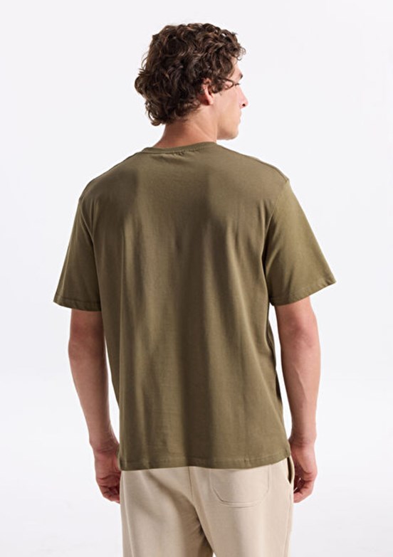 LEE COOPER Hevass - 261 Lcm 242001 Erkek Yeşil Bisiklet Yaka T-Shirt