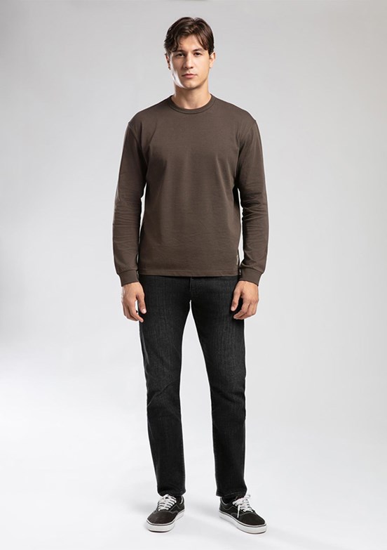 LEE COOPER Kahverengi Erkek O Yaka Sweatshirt