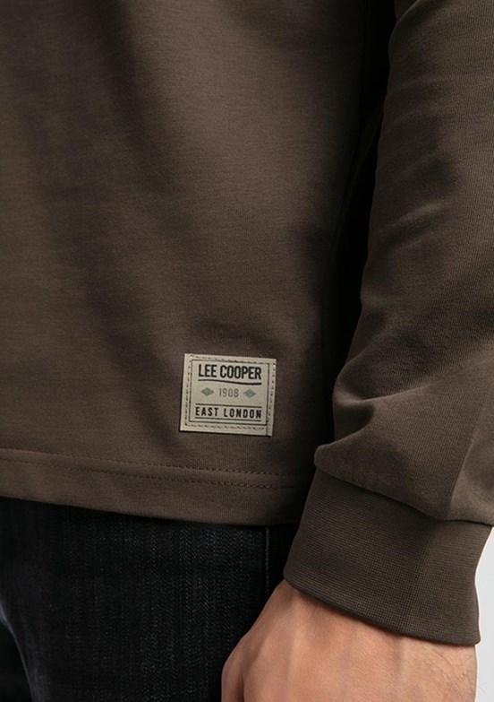 LEE COOPER Kahverengi Erkek O Yaka Sweatshirt