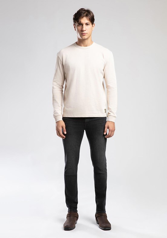 LEE COOPER Bej Erkek O Yaka Sweatshirt