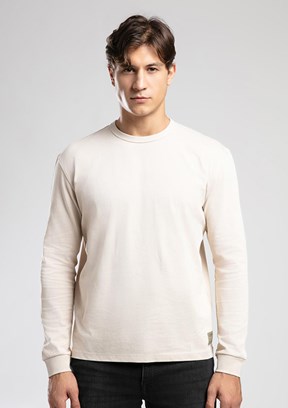 LEE COOPER Bej Erkek O Yaka Sweatshirt