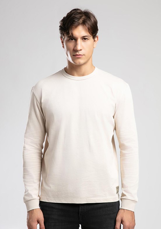 LEE COOPER Bej Erkek O Yaka Sweatshirt