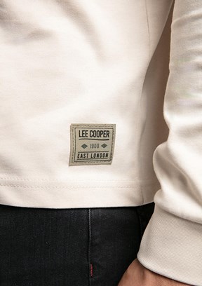 LEE COOPER Bej Erkek O Yaka Sweatshirt