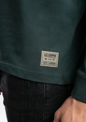 LEE COOPER Yeşil Erkek O Yaka Sweatshirt