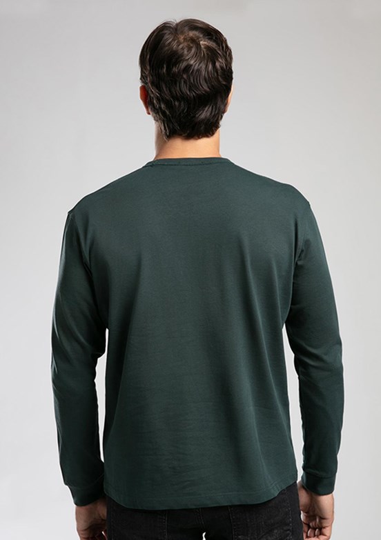 LEE COOPER Yeşil Erkek O Yaka Sweatshirt