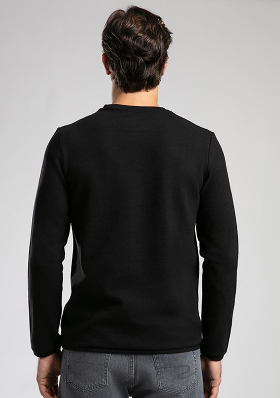 LEE COOPER Siyah Erkek O Yaka Sweatshirt
