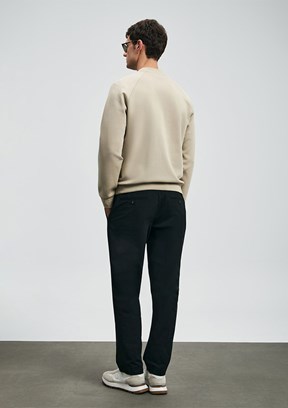 LUFIAN Bej Erkek Baskılı Sweatshirt