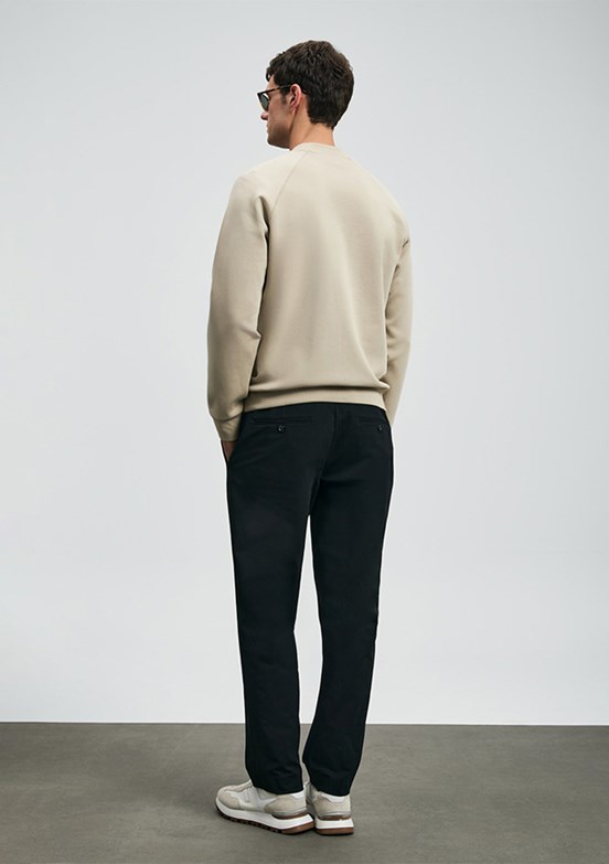 LUFIAN Bej Erkek Baskılı Sweatshirt