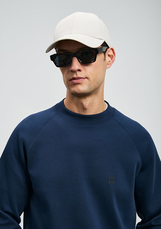 LUFİAN Lacivert Erkek Baskılı Sweatshirt