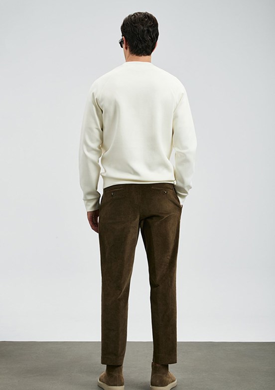 LUFİAN Beyaz Erkek Baskılı Sweatshirt