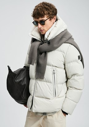 LUFIAN Bej Erkek Baskılı Mont