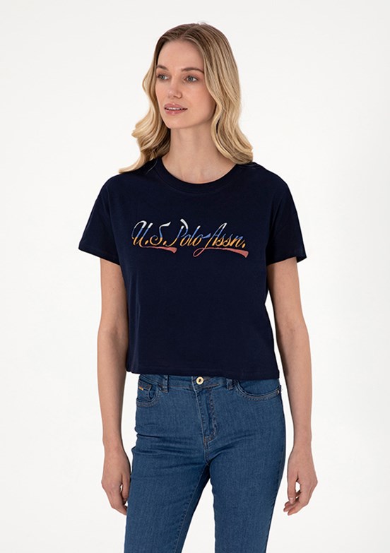 US POLO ASSN Lacivert Kadın A-Form Fit T-Shirt