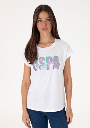 US POLO ASSN Beyaz Kadın Regular T-Shirt