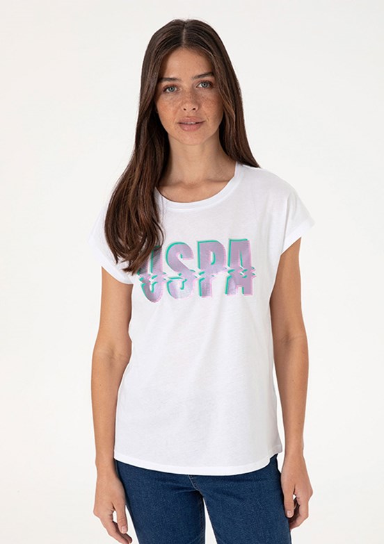 US POLO ASSN Beyaz Kadın Regular T-Shirt