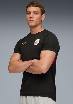 PUMA GSK EVOSTRIPE Tee Siyah Unisex Baskılı T-Shirt