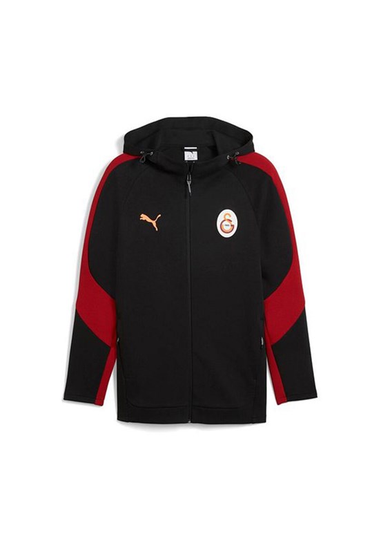 PUMA GSK EVOSTRIPE Hooded Jack Siyah Unisex Uzun Kol Sweatshirt