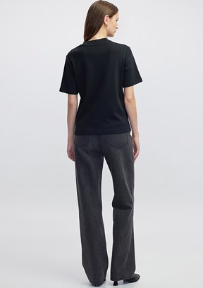 İPEKYOL Siyah Kadın Basic T-Shirt