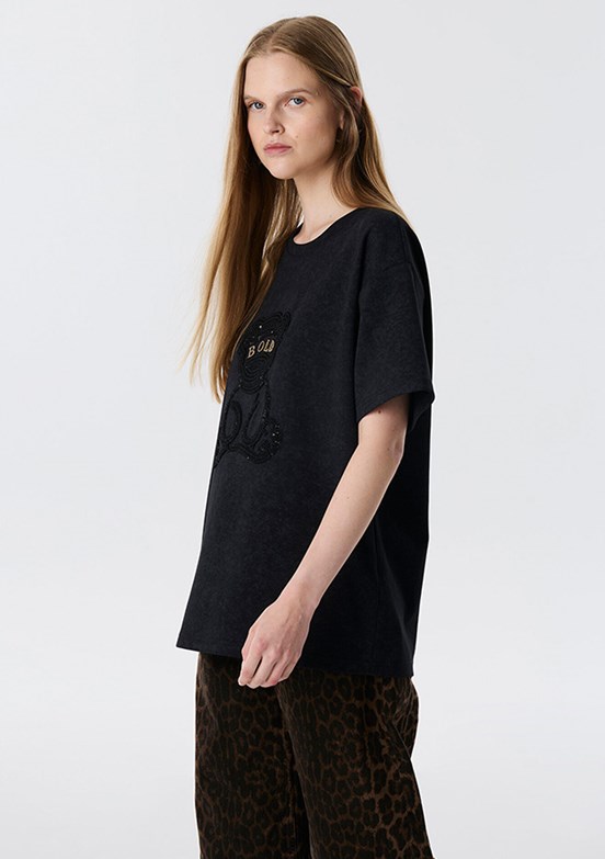 TWİST Antrasit Kadın Basic T-Shirt
