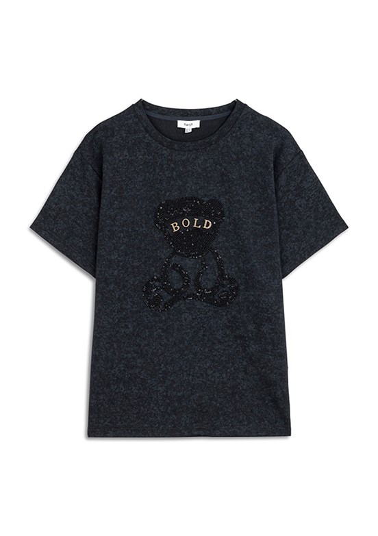 TWİST Antrasit Kadın Basic T-Shirt