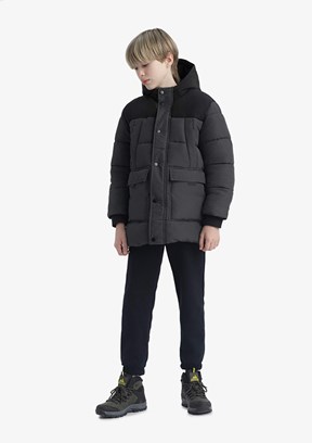 DEFACTO - E9373A8DFA Erkek Çocuk Antrasit Parka Mont