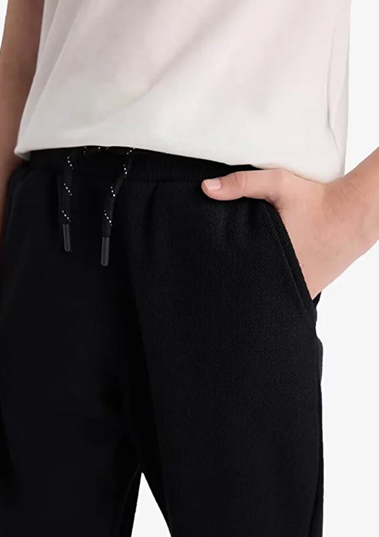DEFACTO Siyah Erkek Çocuk Örme Pantolon
