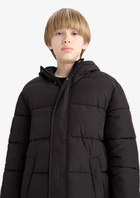 DEFACTO - C8782A8YDVA1 Erkek Çocuk Siyah Parka Mont